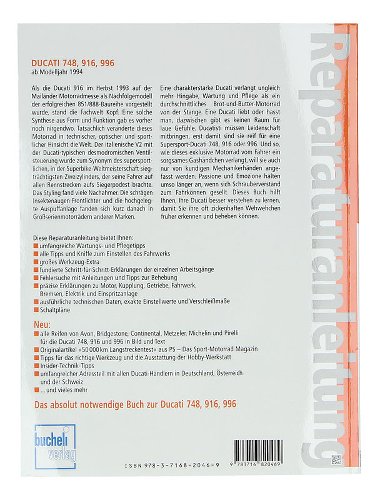 Buch MBV Reparatur Anleitung Ducati 748, 916, 996 ab 1994