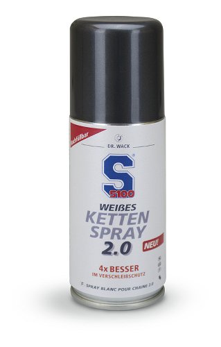 S100 Kettenspray weiß 2.0, 100 ml, nachfüllbar mit 400 ml