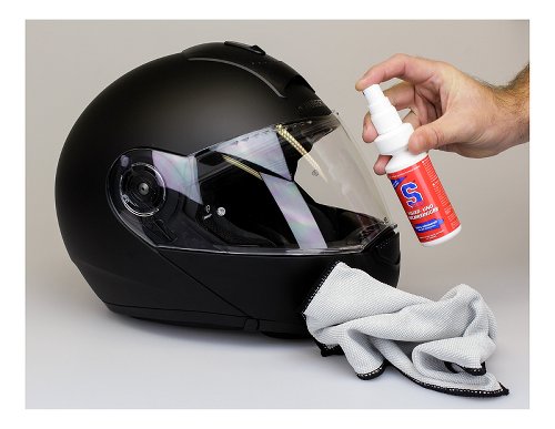 S100 Visor and Helmet Cleaner, 100 ml, included microfibre