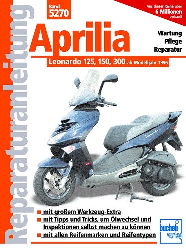 Book MBV repair manual Aprilia Leonardo 125, 150, 300