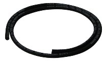 Fuel hose 5,0x10,0mm, black, textile, sold by meter