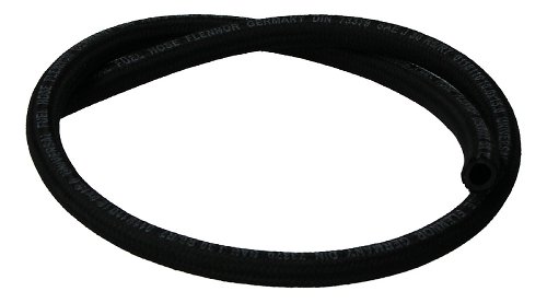 Fuel hose 10,0x15,0mm, black, textile, sold by meter