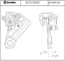 Brembo Bremssattel schwimmend PF 26 B, hinten, silber