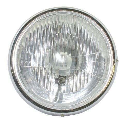 NML Moto Guzzi Headlight compl., chrome 165mm