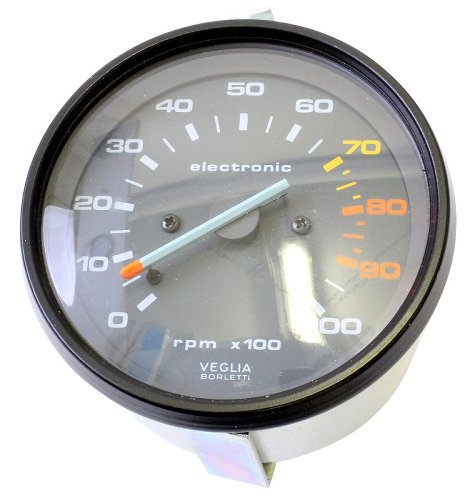 Moto Guzzi Drehzahlmesser elektronisch Digiplex 80mm, blau -