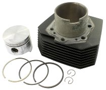Moto Guzzi Cylinder with piston complete, black, left side -
