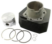 Moto Guzzi Cylinder with piston complete, black, right side