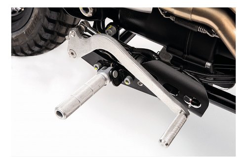 Moto Guzzi Footrest kit front, wide version - V7 I+II