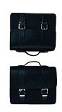 Moto Guzzi Leather side bag kit, 28 liters, black - V7 III,