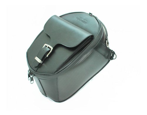 Moto Guzzi Fuel tank bag ´shape´, leather, black - 1400