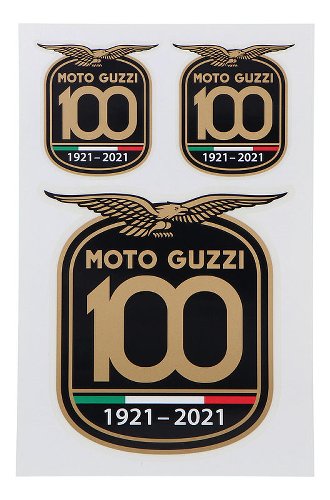 Moto Guzzi kit de adhesivos 100 años, 1921-2021, 3 piezas