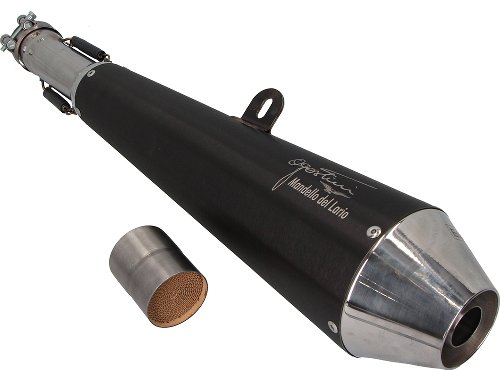 Agostini Silencer, black, conical, with homologation - Moto