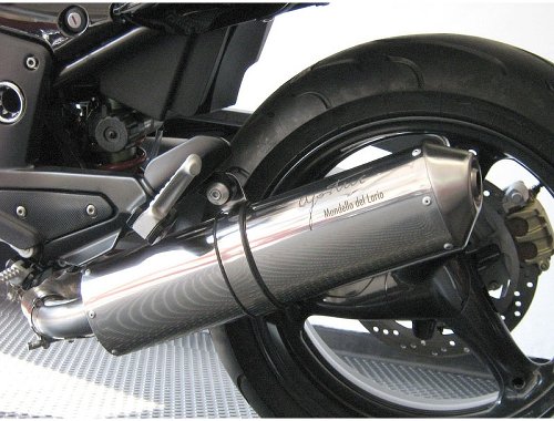 Agostini Auspuff, VA, poliert, oval, mit EG-ABE - Moto Guzzi