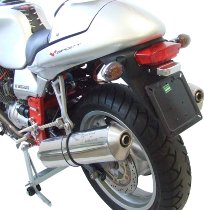 Agostini Silencer kit, polished, oval, with homologation -