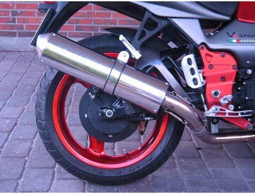 Agostini Silencer kit, polished, oval, with homologation -