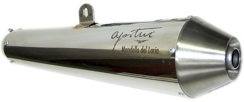 Agostini Silencer, polished, conical, with homologation -