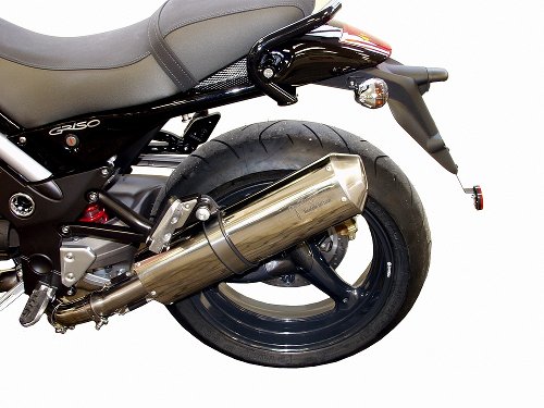 Agostini Auspuff, VA, poliert, oval, mit EG-ABE - Moto Guzzi