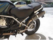 Agostini Auspuff, VA, oval, schwarz, mit EG-ABE - Moto Guzzi