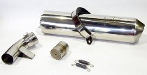 Agostini Silencer, polished, oval, with homologation - Moto