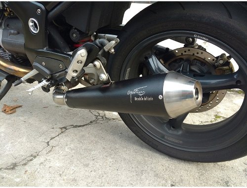 Agostini Silencer, black, conical, with homologation - Moto