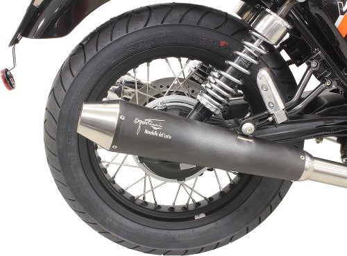 Agostini kit tubos de escape homologado, negro - Moto Guzzi
