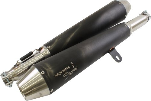 Agostini Silencer kit, stainless-steel, black, conical, with