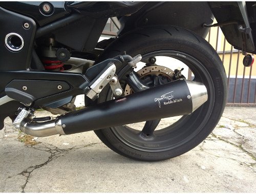 Agostini Silencer, conical, black, with homologation - Moto