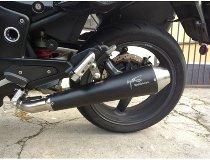 Agostini Silencer, conical, black, with homologation - Moto