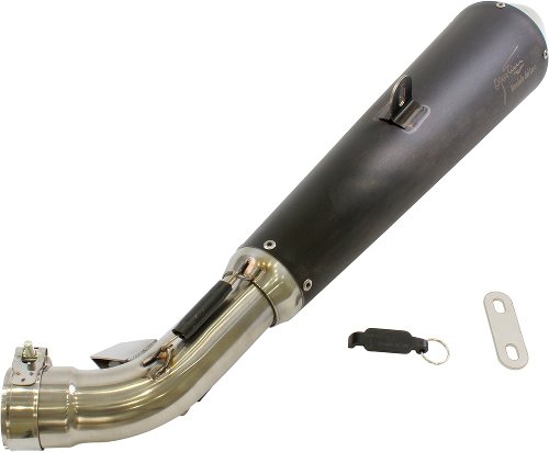 Agostini Silencer, conical, black, with homologation - Moto