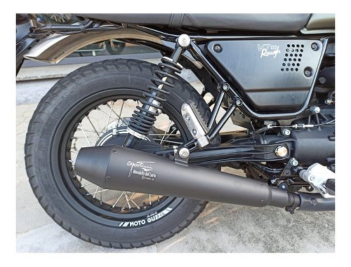 Agostini Silencer kit, black, conical, Euro4 - Moto Guzzi V7