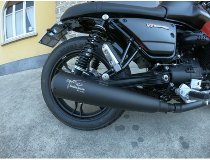 Agostini Auspuff-Satz, VA, schwarz, kurz, Euro4 - Moto Guzzi