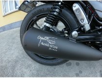 Agostini Silencer kit, black, short, Euro4 - Moto Guzzi V7