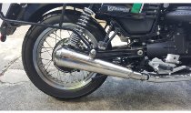 Agostini Silencer kit, polished, short, Euro4 - Moto Guzzi