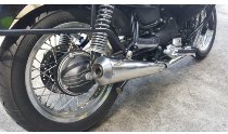 Agostini Silencer kit, polished, short, Euro4 - Moto Guzzi