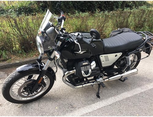 Agostini Auspuff-Satz, VA, poliert, kurz, Euro4 - Moto Guzzi