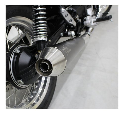 Agostini Silencer kit, black, conical, Euro4 - Moto Guzzi V7