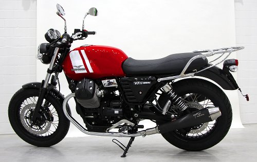 Agostini kit pots d´échapp noir, homologué - Moto Guzzi V7