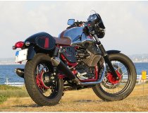 Agostini kit pots d´échapp noir, homologué - Moto Guzzi V7