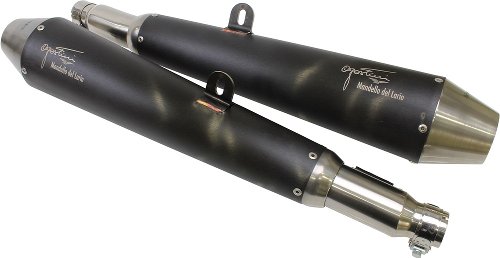 Agostini Silencer kit, black, conical, with homologation -