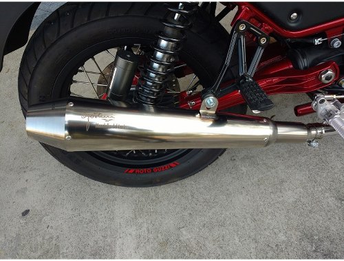 Agostini Silencer kit, polished, conical, with homologation