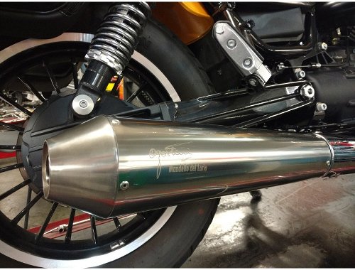 Agostini silenziatore scarico inox EG-ABE Euro4 - Moto Guzzi