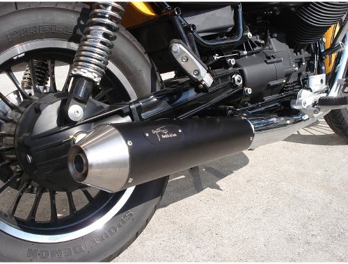 Agostini Silencer kit, black with homologation Euro4 - Moto