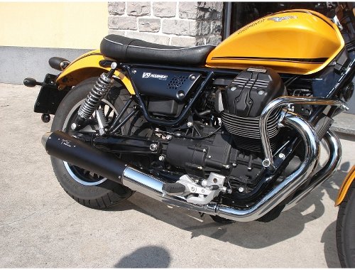 Agostini Silenciador, negro, EG-ABE Euro4 - Moto Guzzi V9