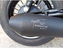 Agostini Silencer kit, conical, black, Euro4 - Moto Guzzi V9