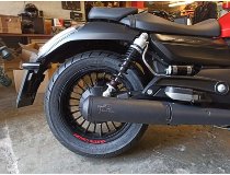 Agostini Auspuff-Satz, VA, schwarz, ohne EG-ABE - Moto Guzzi