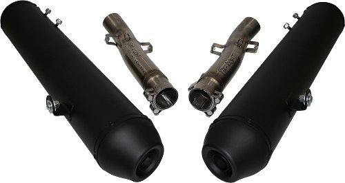 Agostini Silencer kit, black, without homologation - Moto