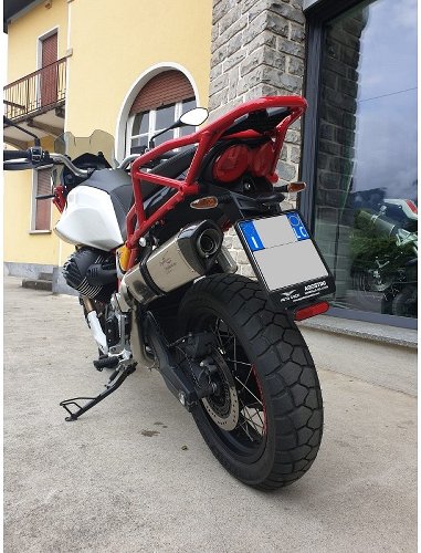 Agostini Auspuff, VA, matt, X-Black, Euro4 - Moto Guzzi V85