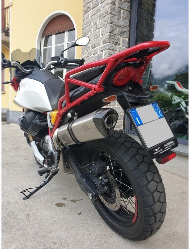 Agostini Auspuff, Titan, X-Black, Euro4 - Moto Guzzi V85 TT