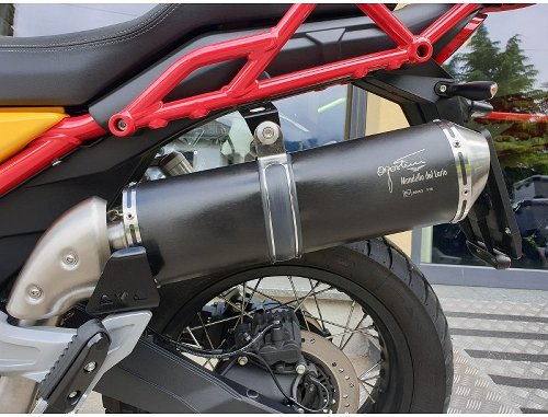 Agostini Scarico ovale nero Euro4 - Moto Guzzi V85 TT