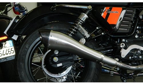 Agostini Silencer kit, polished, high, with homologation -